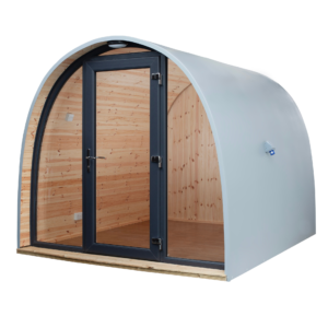Glass fronted glamping Pod