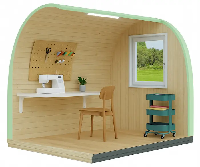 garden room for sewing