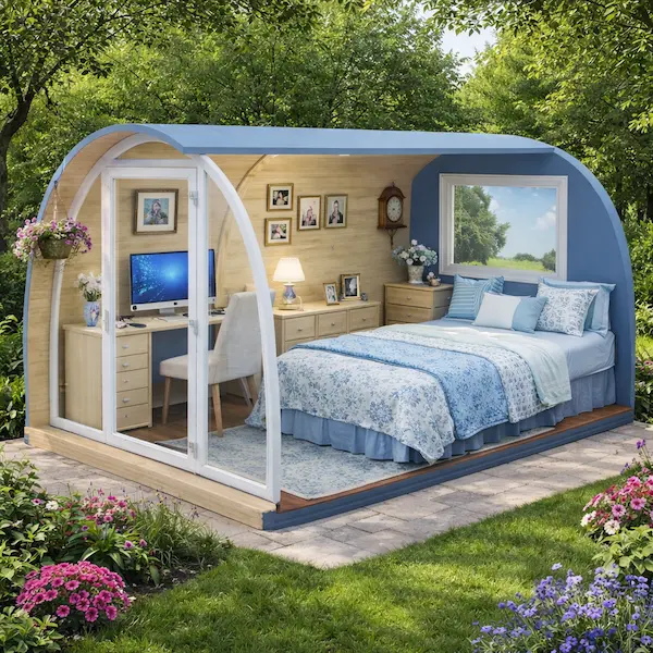 granny garden pod prefabricated in uk